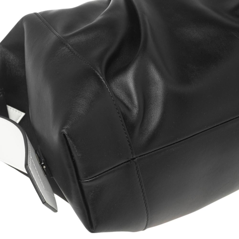 Givenchy Black/White Leather Large Antigona Soft Clutch 2