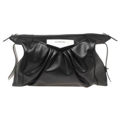 Givenchy Black/White Leather Large Antigona Soft Clutch