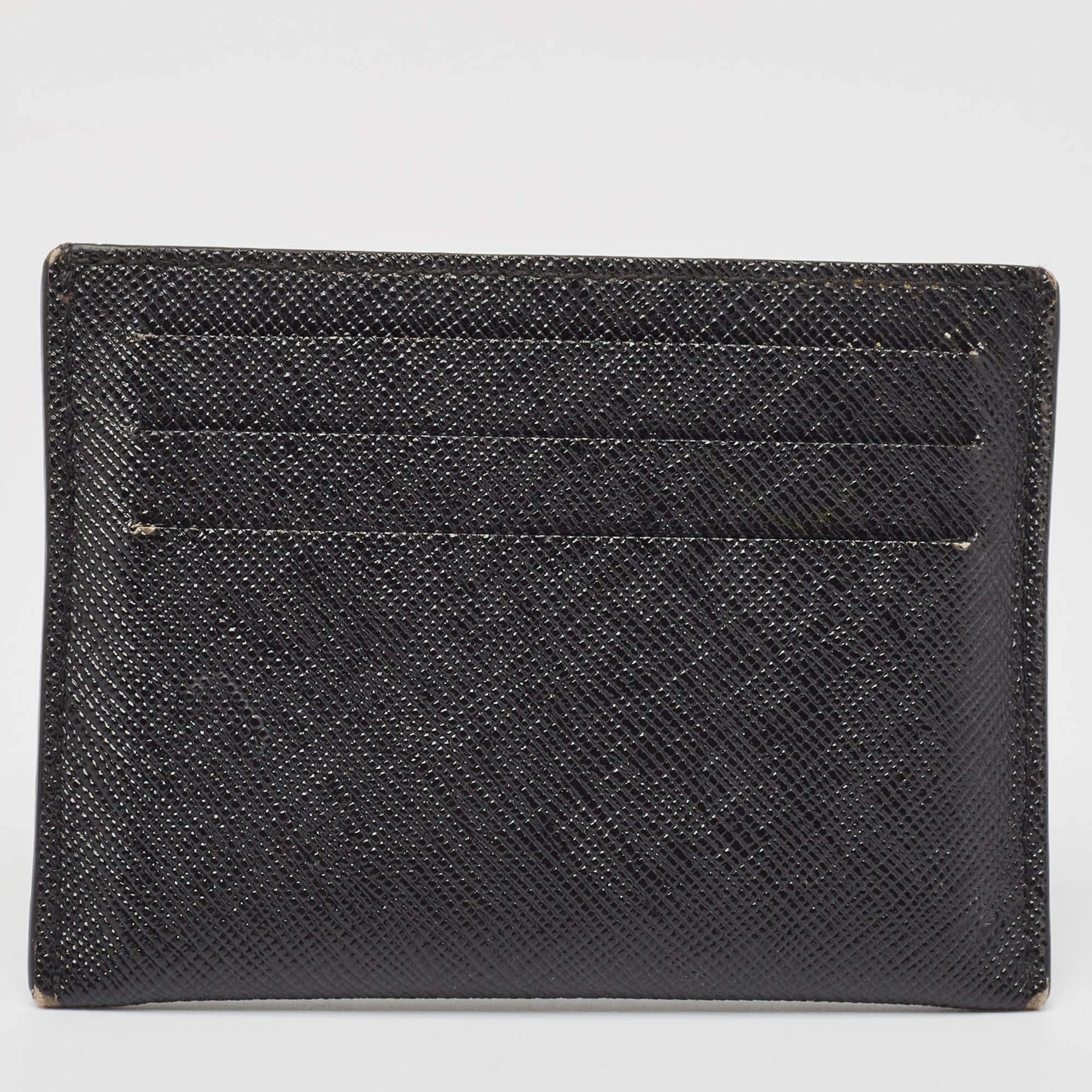 Givenchy Black/White Leather Logo Card Holder For Sale 1