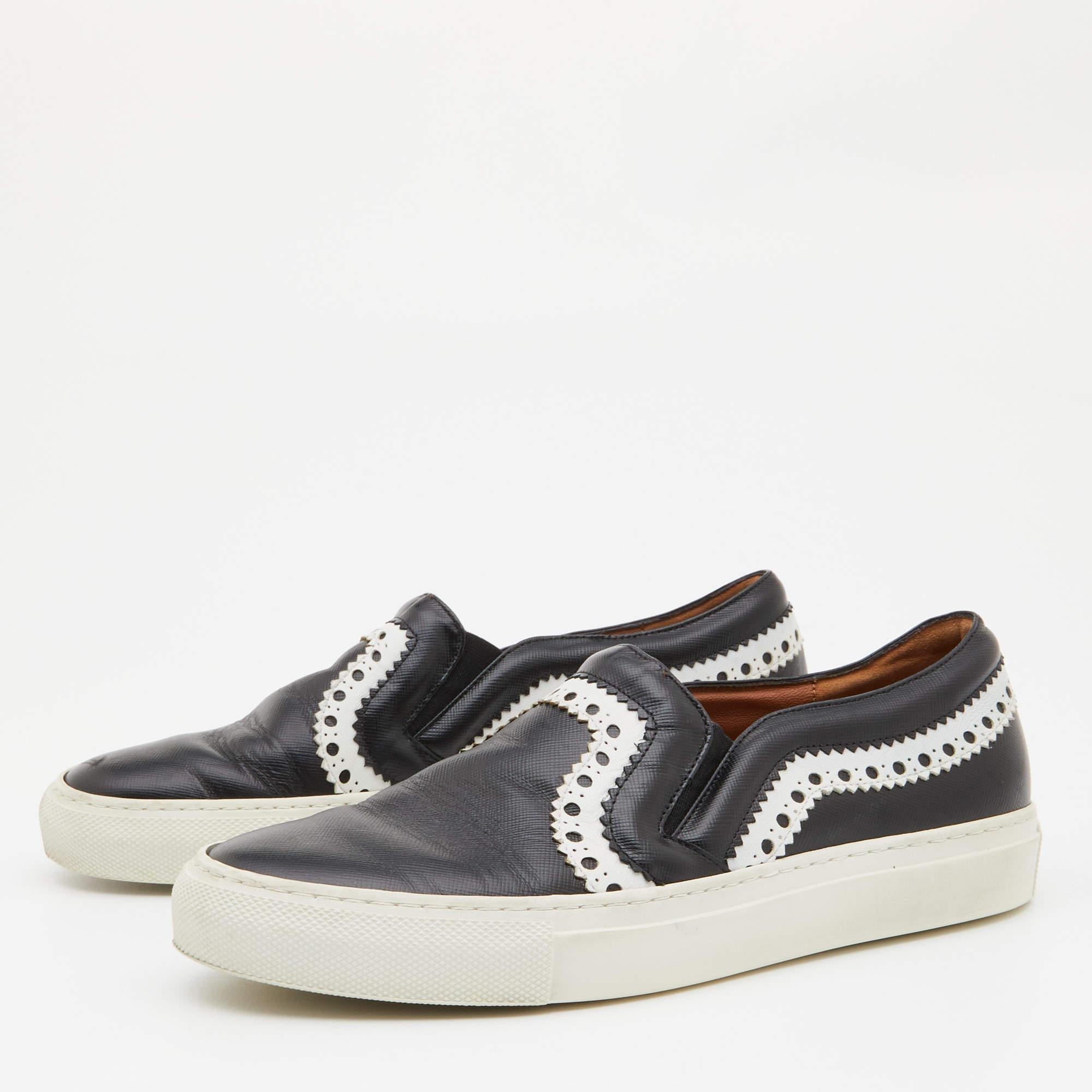 Let this comfortable pair be your first choice when youre out for a long day. These Givenchy slip on shoes have well sewn uppers beautifully set on durable soles.