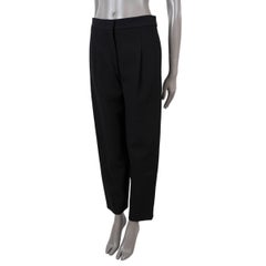GIVENCHY black wool 2016 PLEATED Pants 38 S