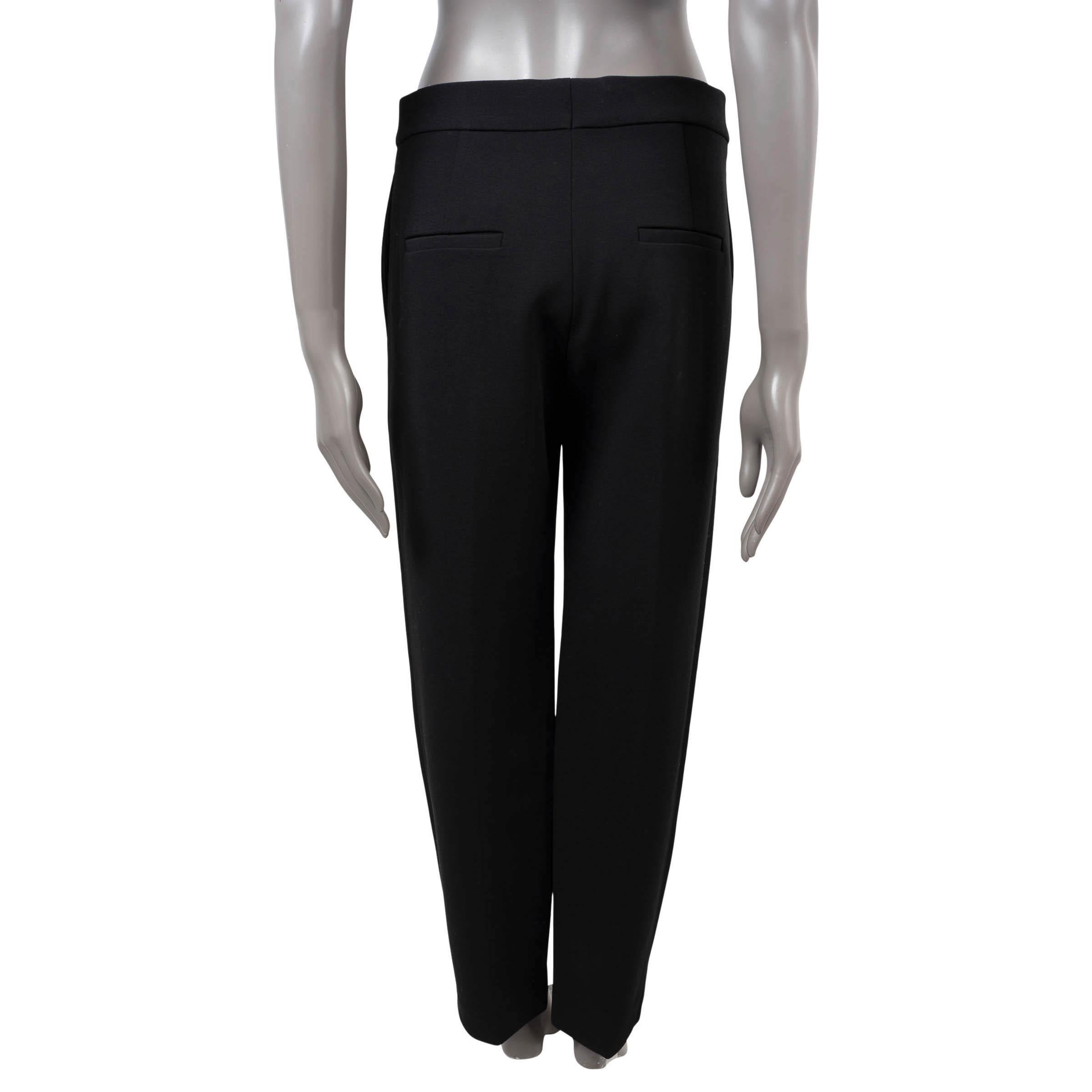 Black GIVENCHY black wool 2016 PLEATED Pants 38 S For Sale
