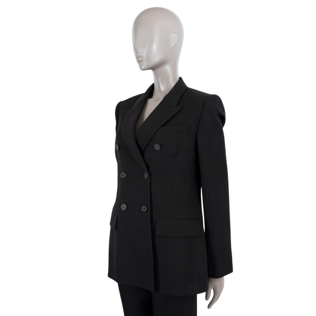 Women's GIVENCHY black wool 2023 DOUBLE-BREASTED Blazer Jacket 40 S For Sale