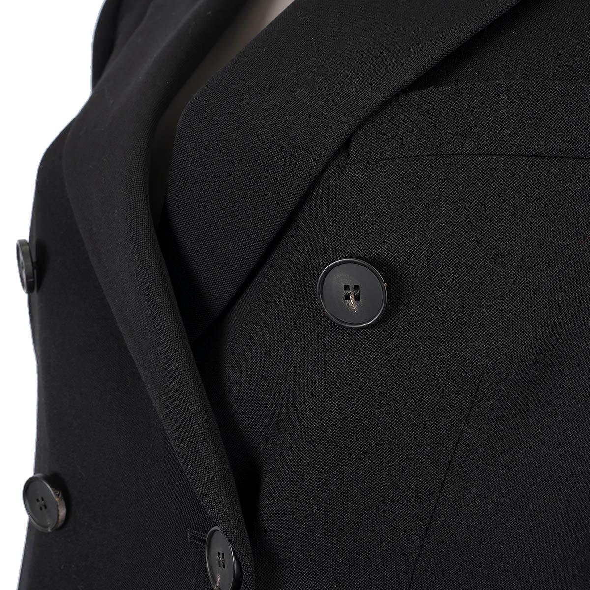 GIVENCHY black wool 2023 DOUBLE-BREASTED Blazer Jacket 40 S For Sale 2
