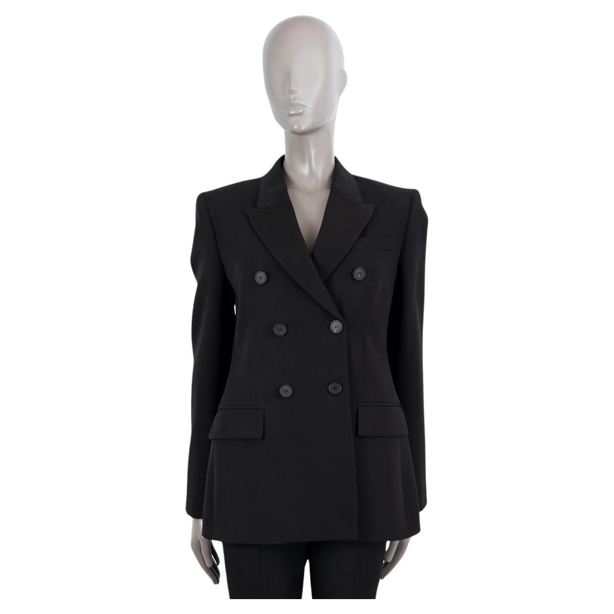 GIVENCHY black wool 2023 DOUBLE-BREASTED Blazer Jacket 40 S For Sale