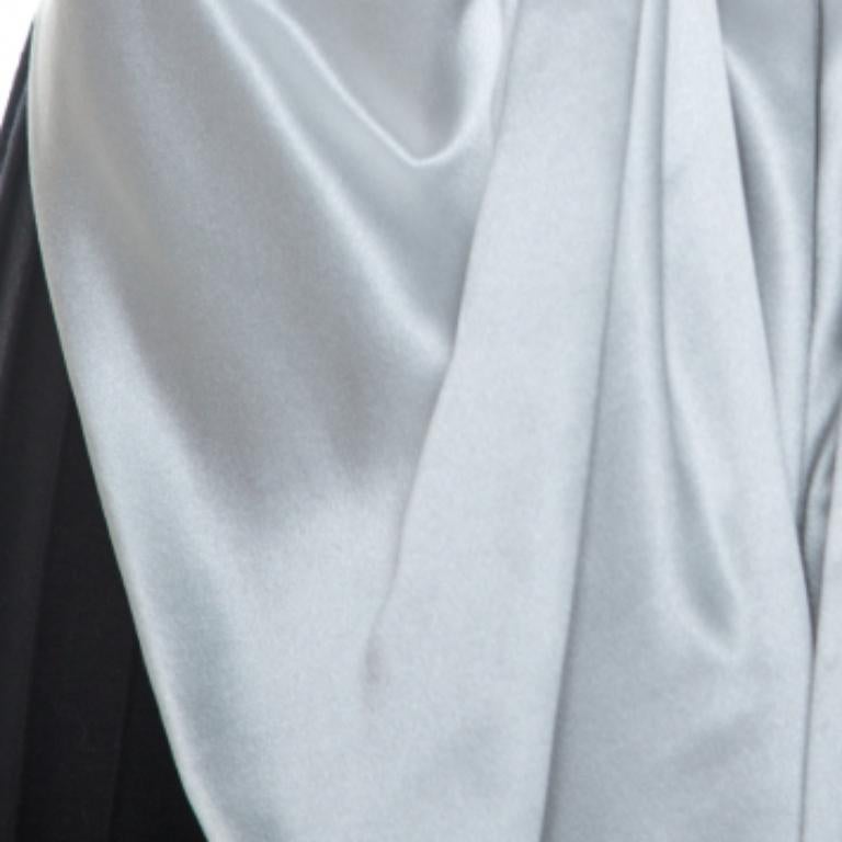 Givenchy Black Wool Contrast Bow Detail Pleated Skirt S en vente 1