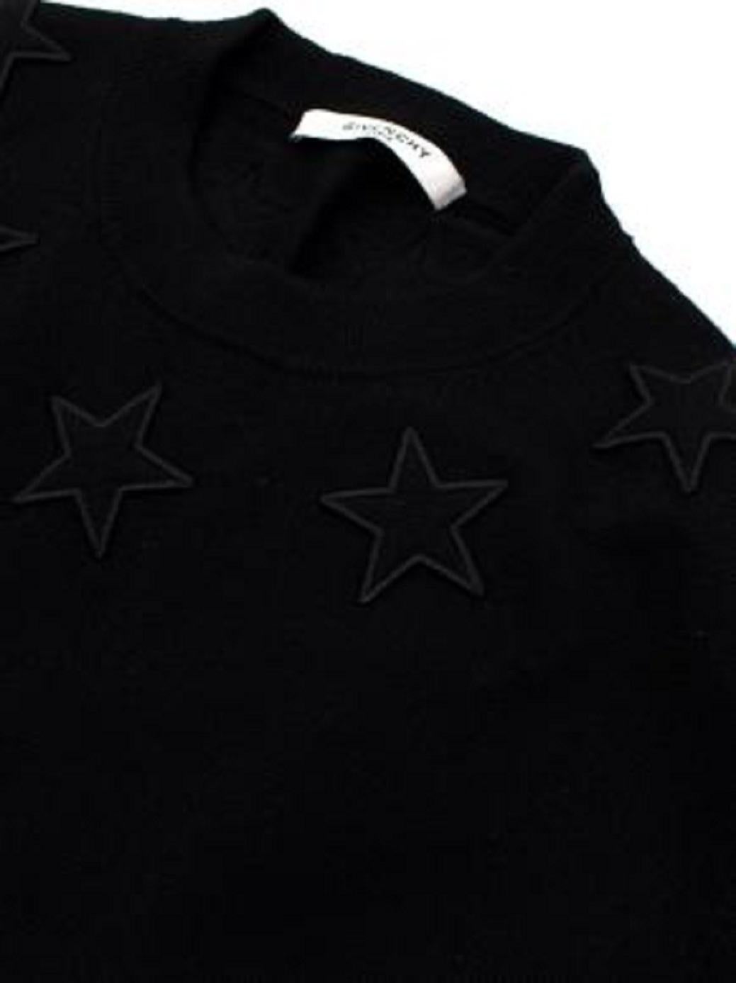 Women's Givenchy Black Wool Knit Star Jumper For Sale