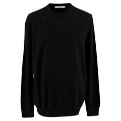 Givenchy Black Wool Knit Star Jumper