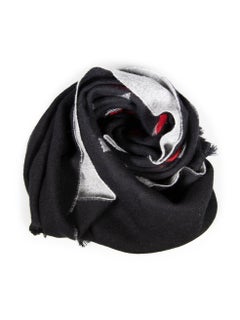 Givenchy Black Wool Logo Scarf