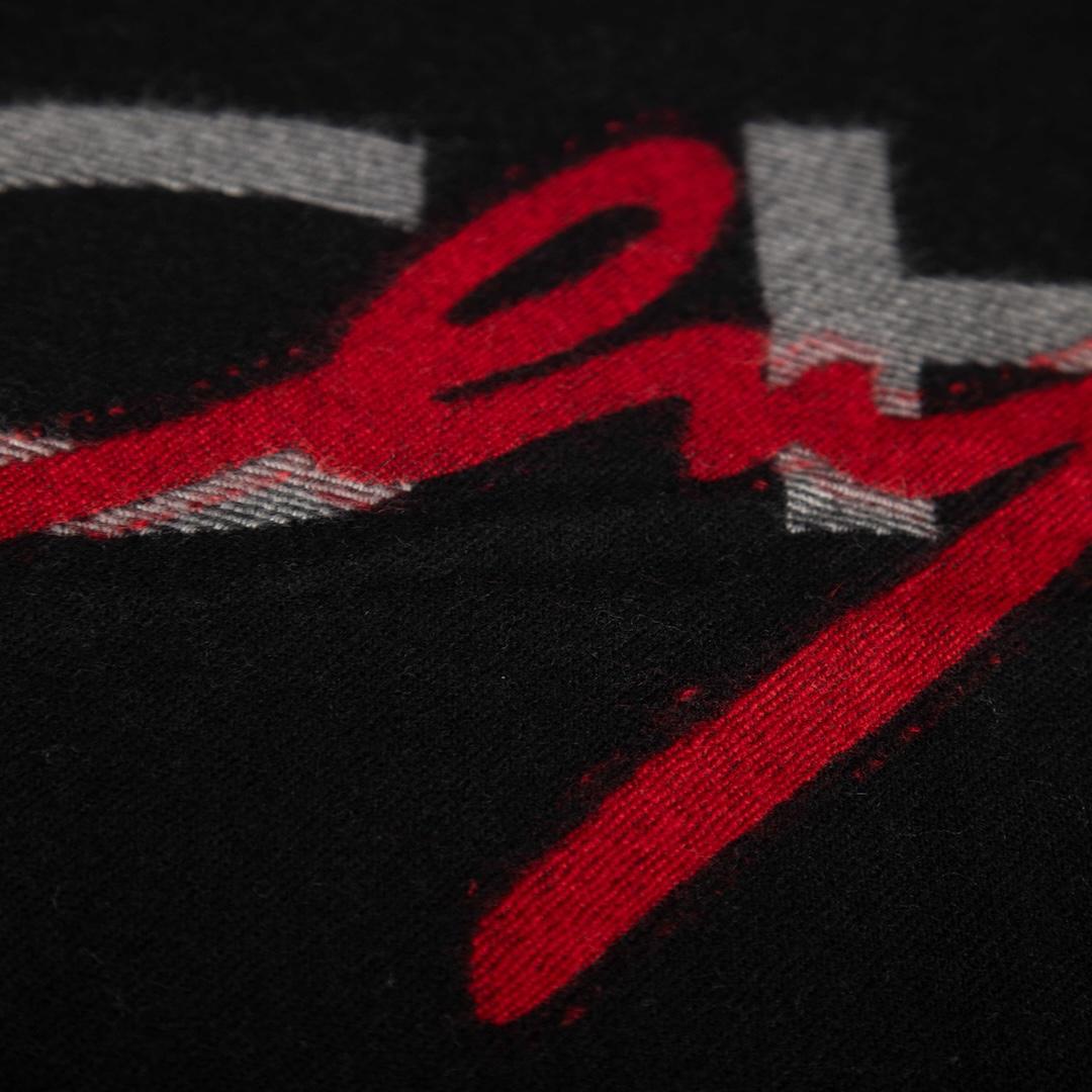 Sciarpa con logo in lana nera di Givenchy In condizioni ottime in vendita a London, GB