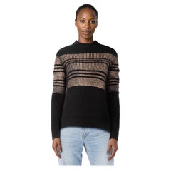 Givenchy Black Wool Metallic Stripe Knit Jumper Size S