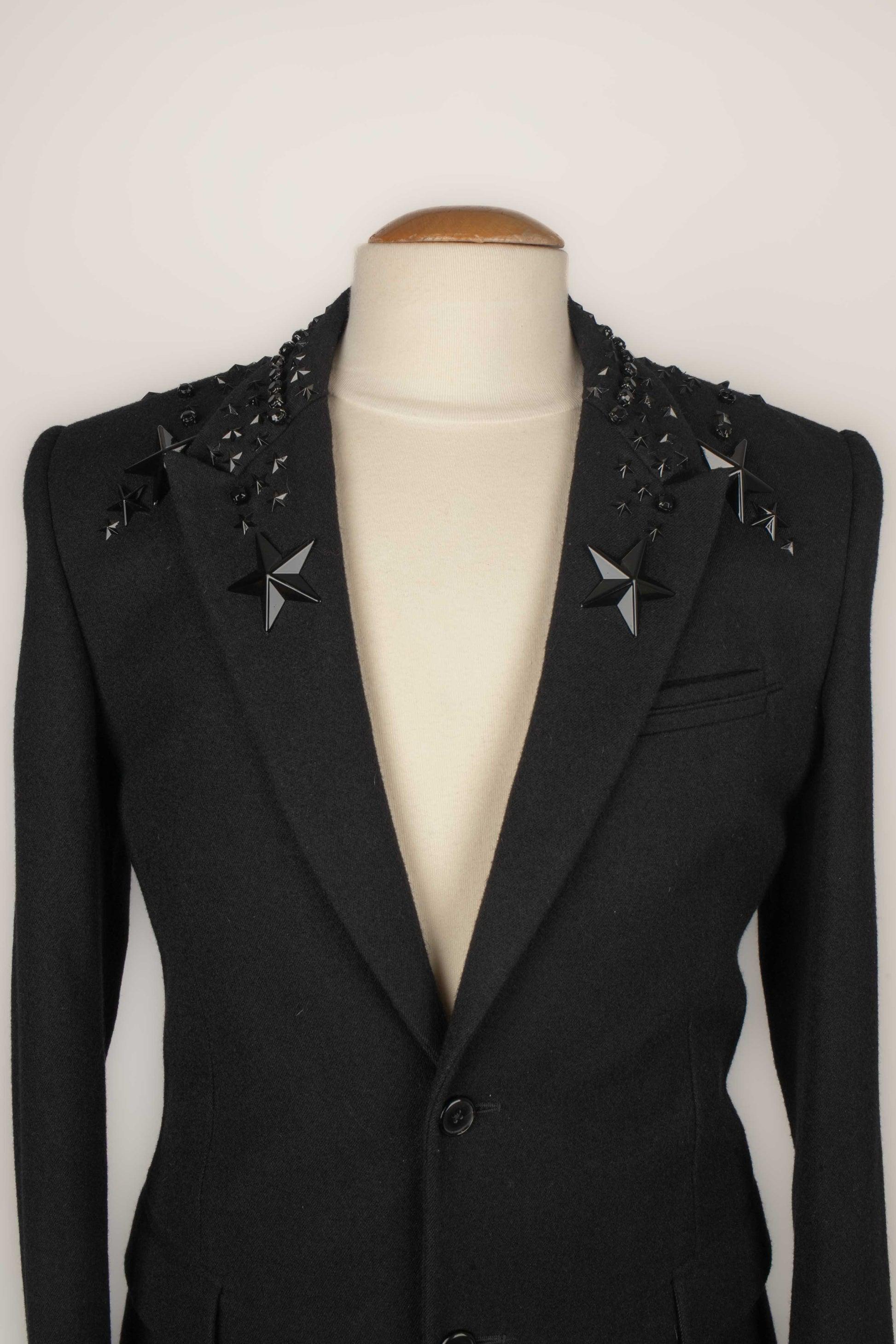 Givenchy Black Wool Mid-length Men's Coat 2