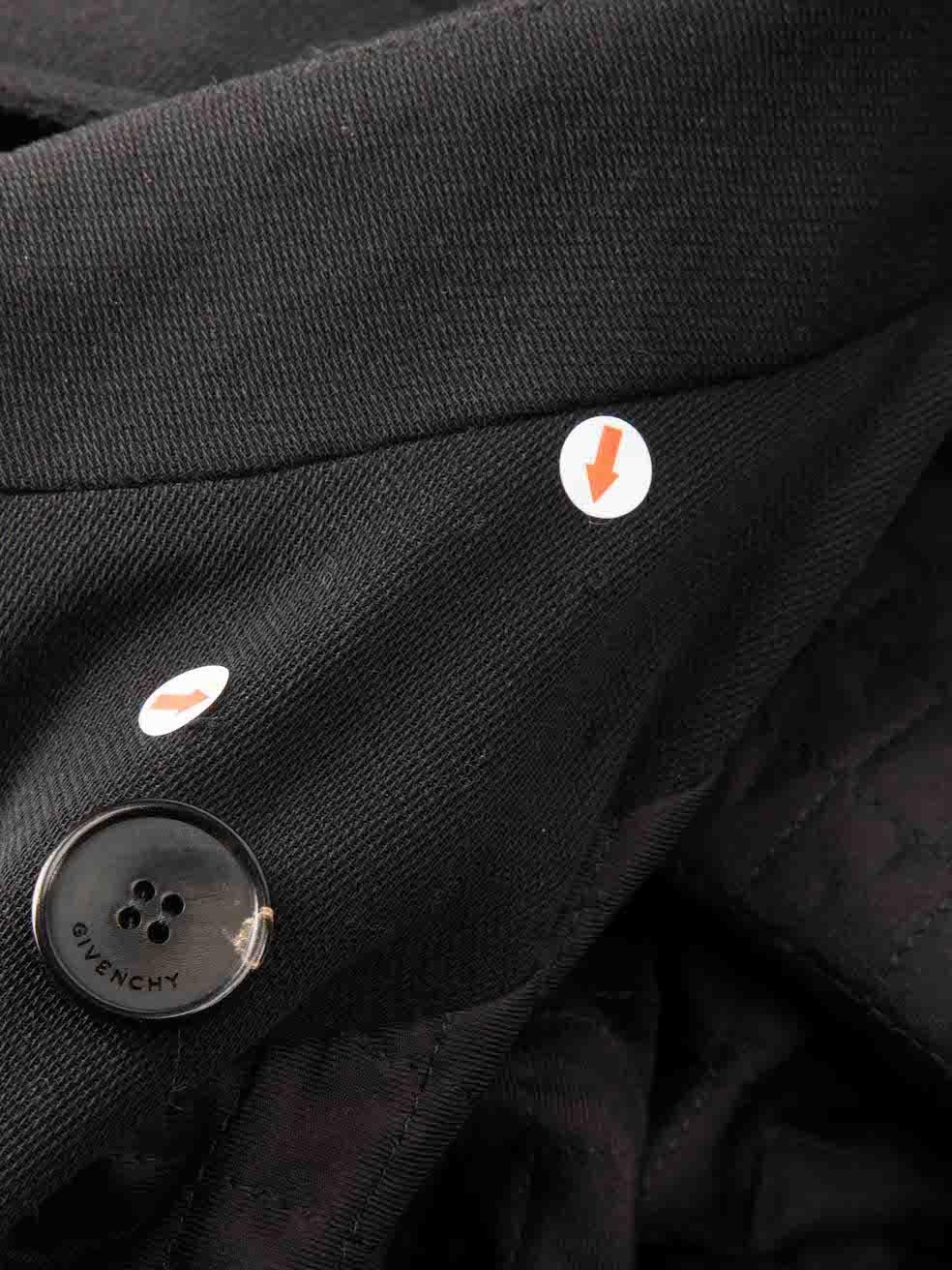 Givenchy Manteau trench militaire en laine noire Taille L Pour femmes en vente
