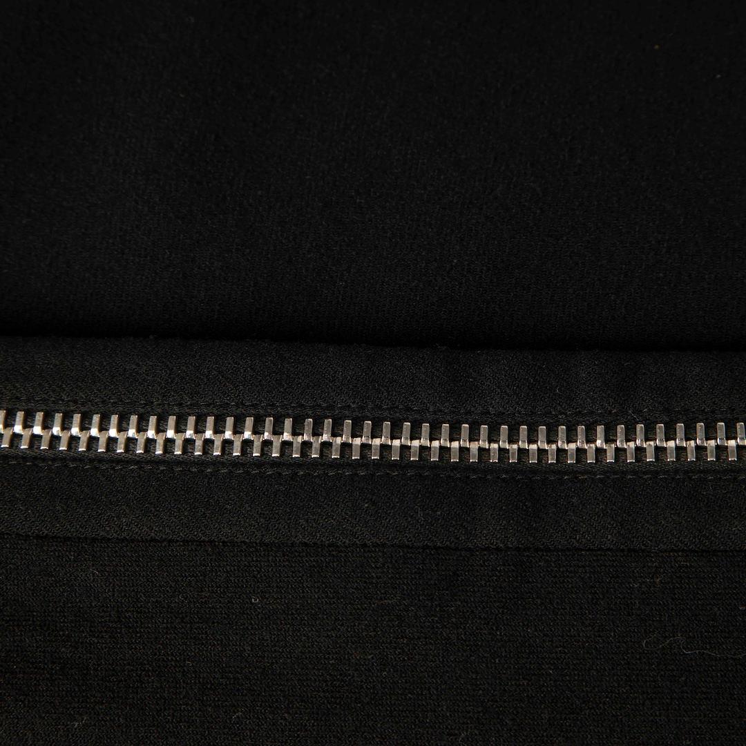 Nero Givenchy - Maxi gonna in lana nera con zip in vita - taglia M. in vendita