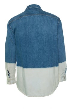 Givenchy, In Bleiche getauchtes Denim-Hemd