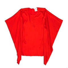 GIVENCHY Blouse in Red Silk Size 38