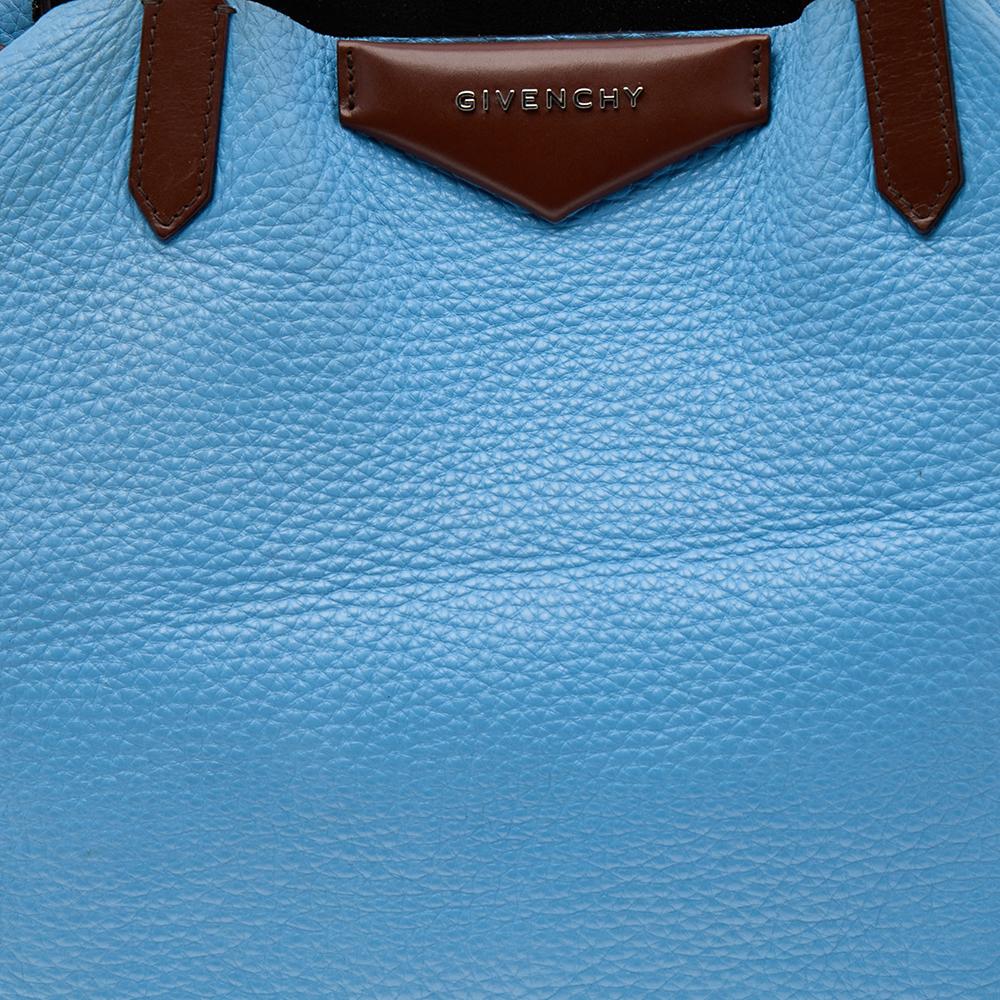 Givenchy Blue/Brown Leather Large Antigona Shopper Tote 3