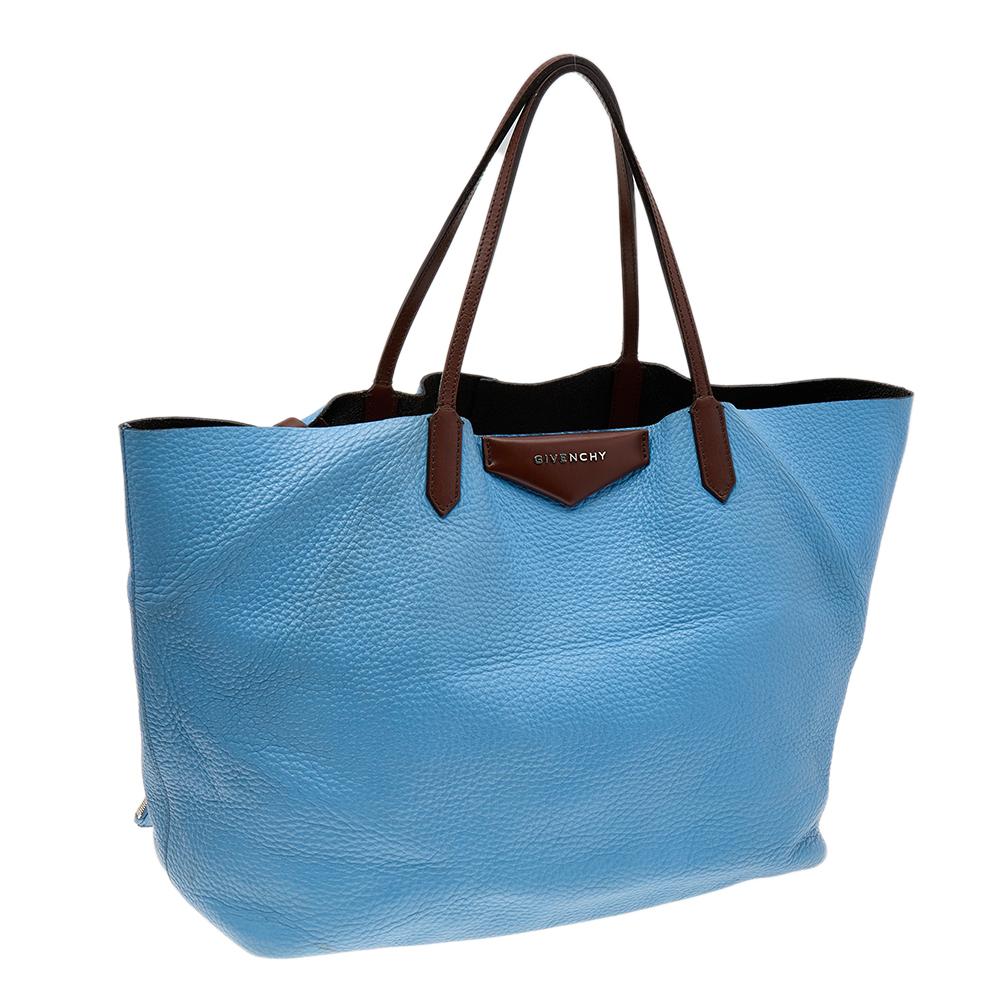 Givenchy Blue/Brown Leather Large Antigona Shopper Tote 4