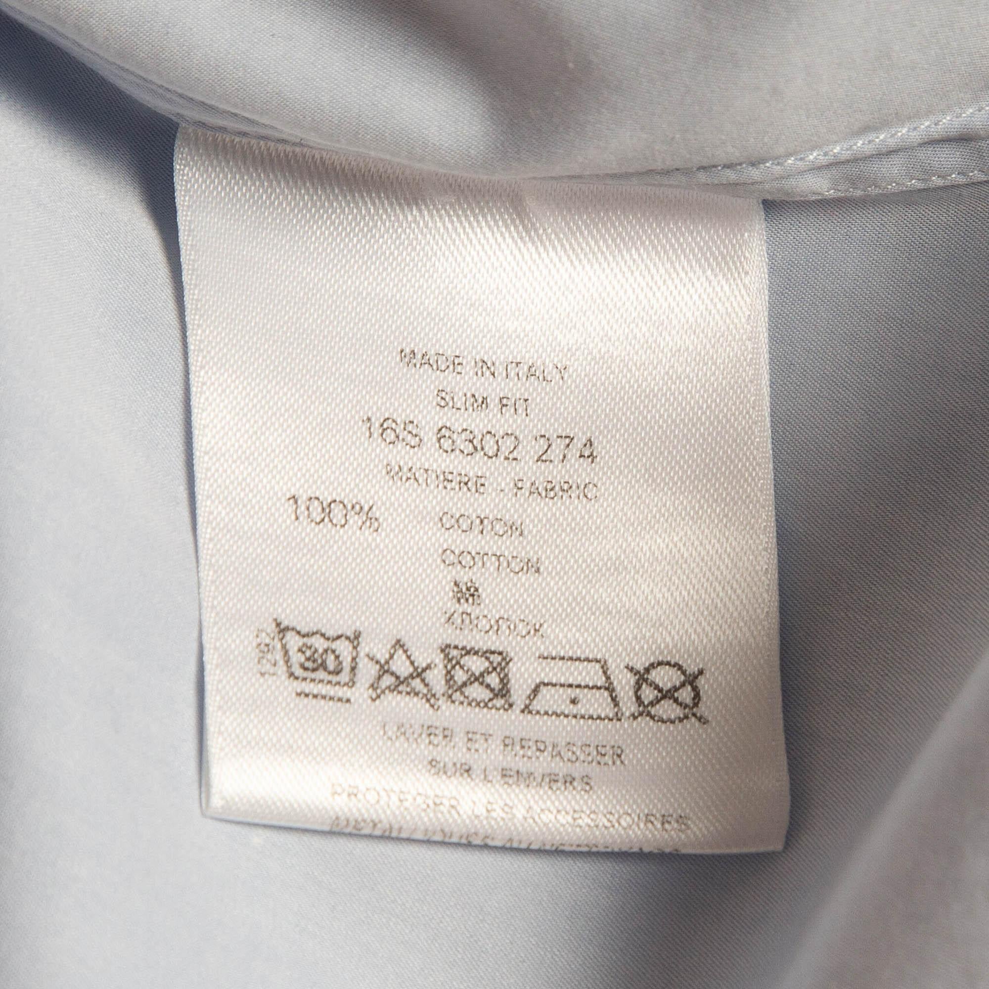 Givenchy Blue Cotton Long Sleeve Shirt S For Sale 1