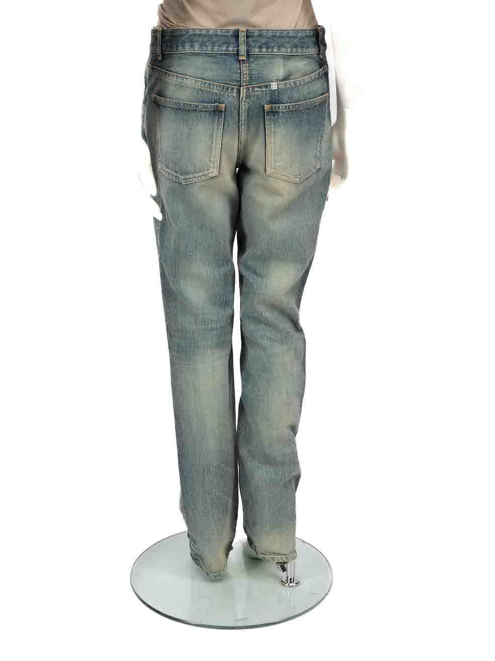Givenchy Blue Denim Stonewash Skinny Jeans Size M In Good Condition For Sale In London, GB