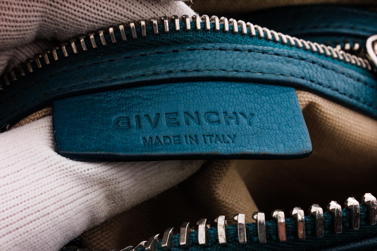 Givenchy Blue Grained Leather Mini Antigona Tote Bag 1
