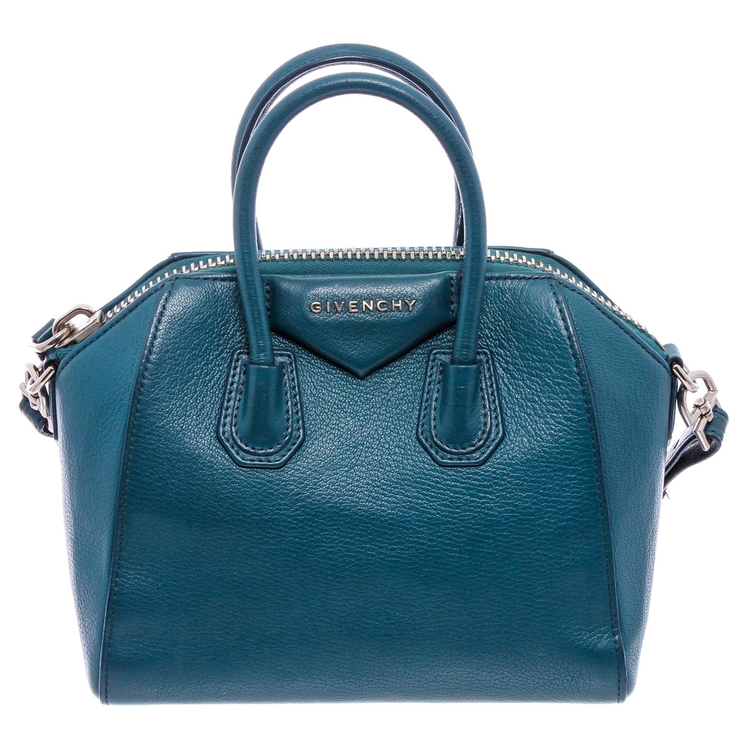 Givenchy Blue Grained Leather Mini Antigona Tote Bag at 1stDibs ysl