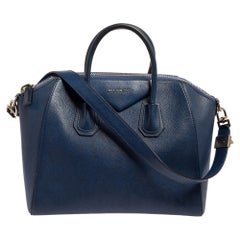 Givenchy Blue Leather Medium Antigona Satchel