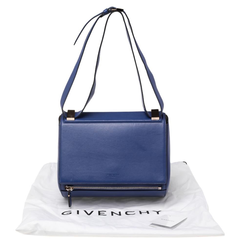 Givenchy Blue Leather Medium Pandora Box Bag 9