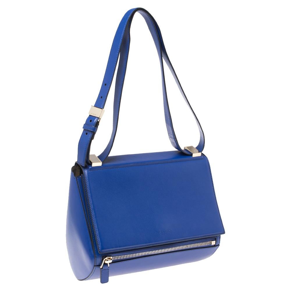 Women's Givenchy Blue Leather Medium Pandora Box Bag