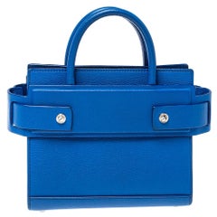 Givenchy Blue Leather Mini Horizon Crossbody Bag