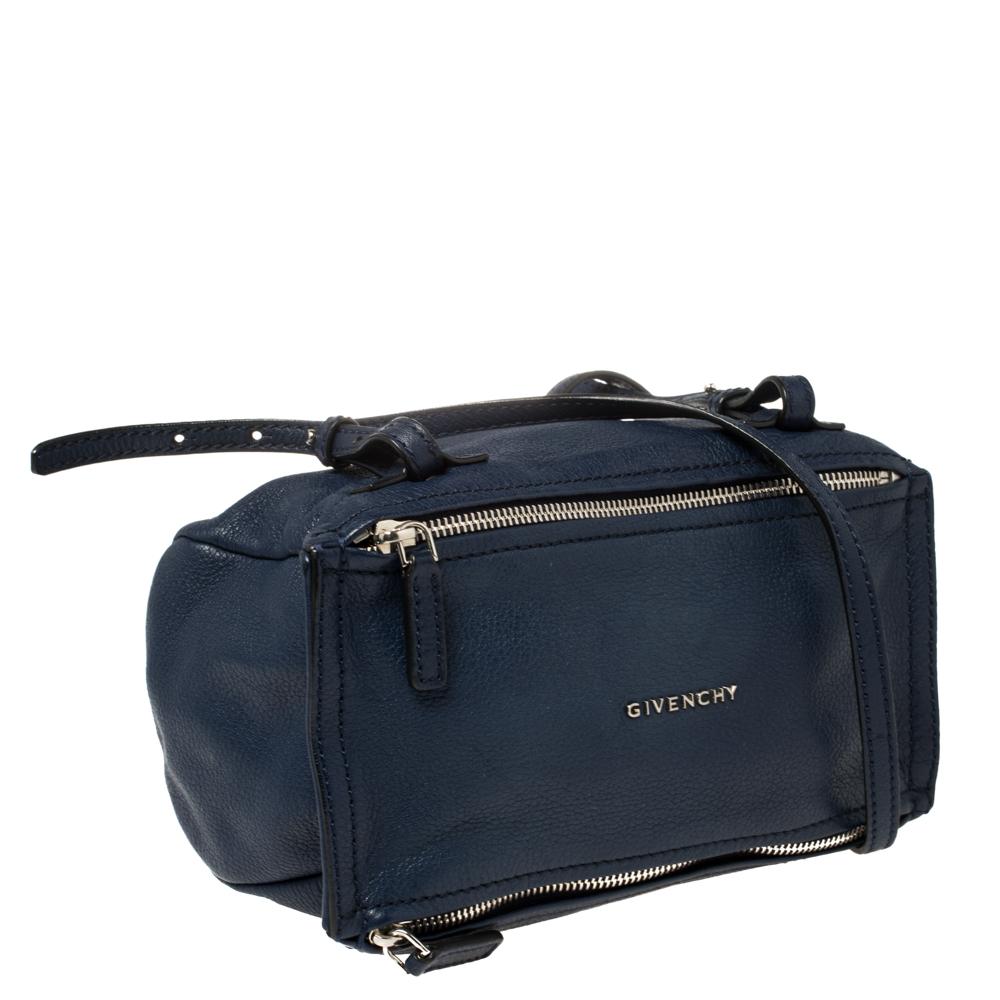 Givenchy Blue Leather Mini Pandora Crossbody Bag 5