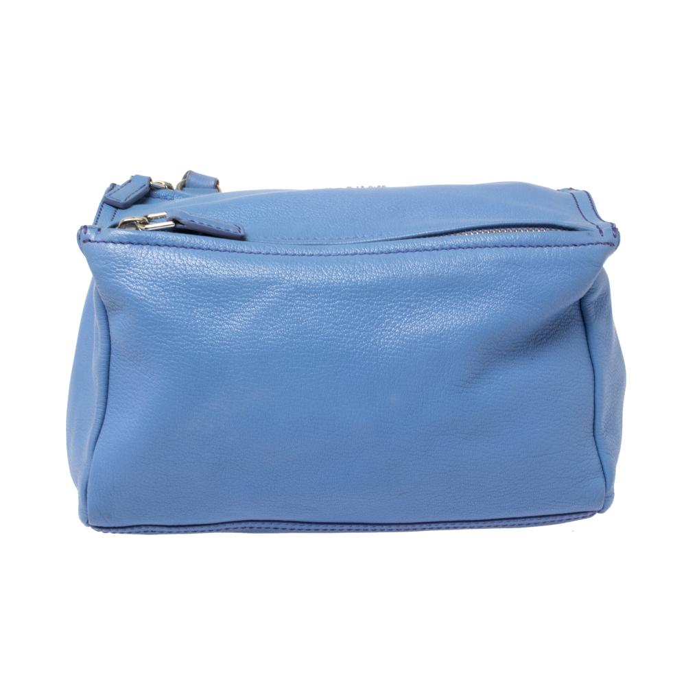 Givenchy Blue Leather Pandora Shoulder Bag In Good Condition In Dubai, Al Qouz 2