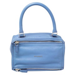 Used Givenchy Blue Leather Pandora Shoulder Bag