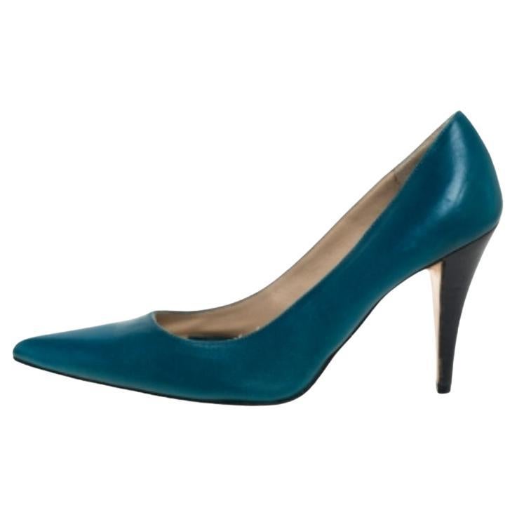 Givenchy Blue Leather Pointed Toe Pumps Size 36 For Sale