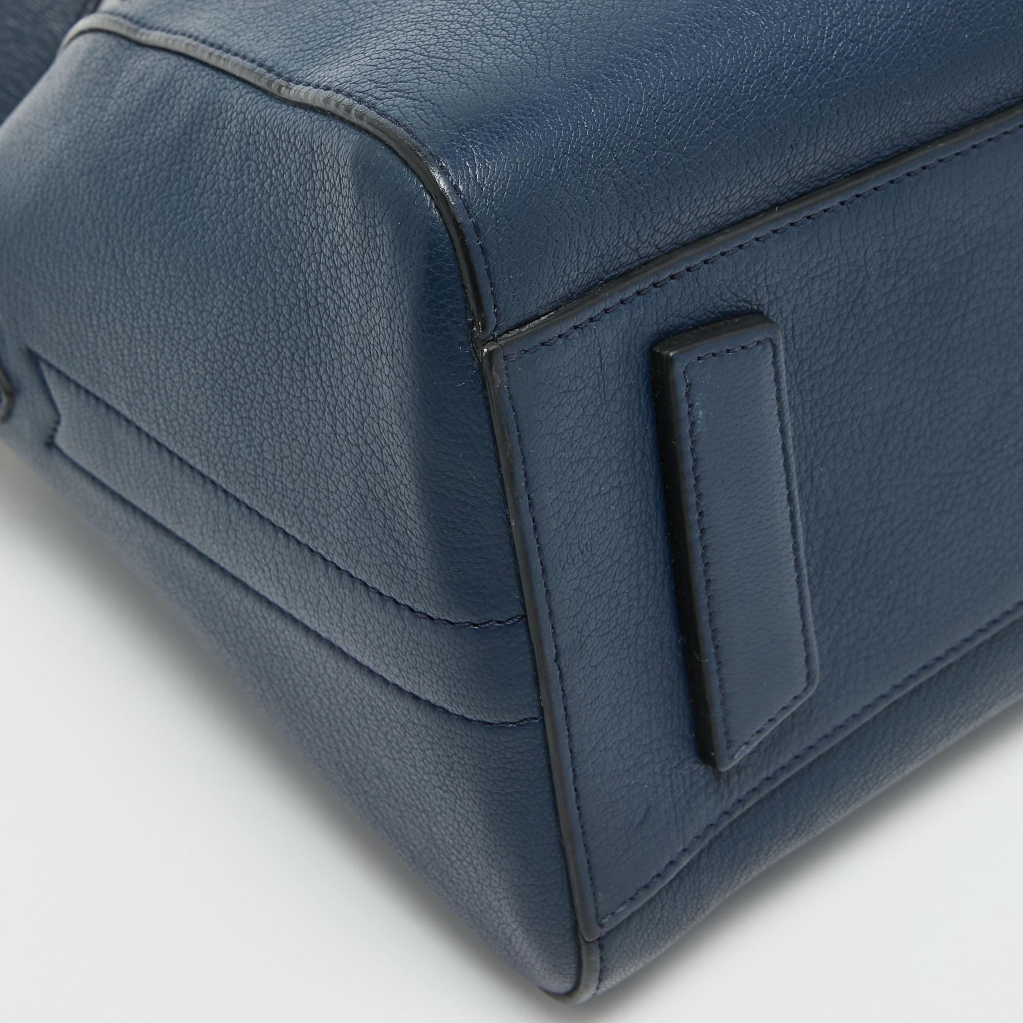 Givenchy Blue Leather Small Antigona Satchel For Sale 8