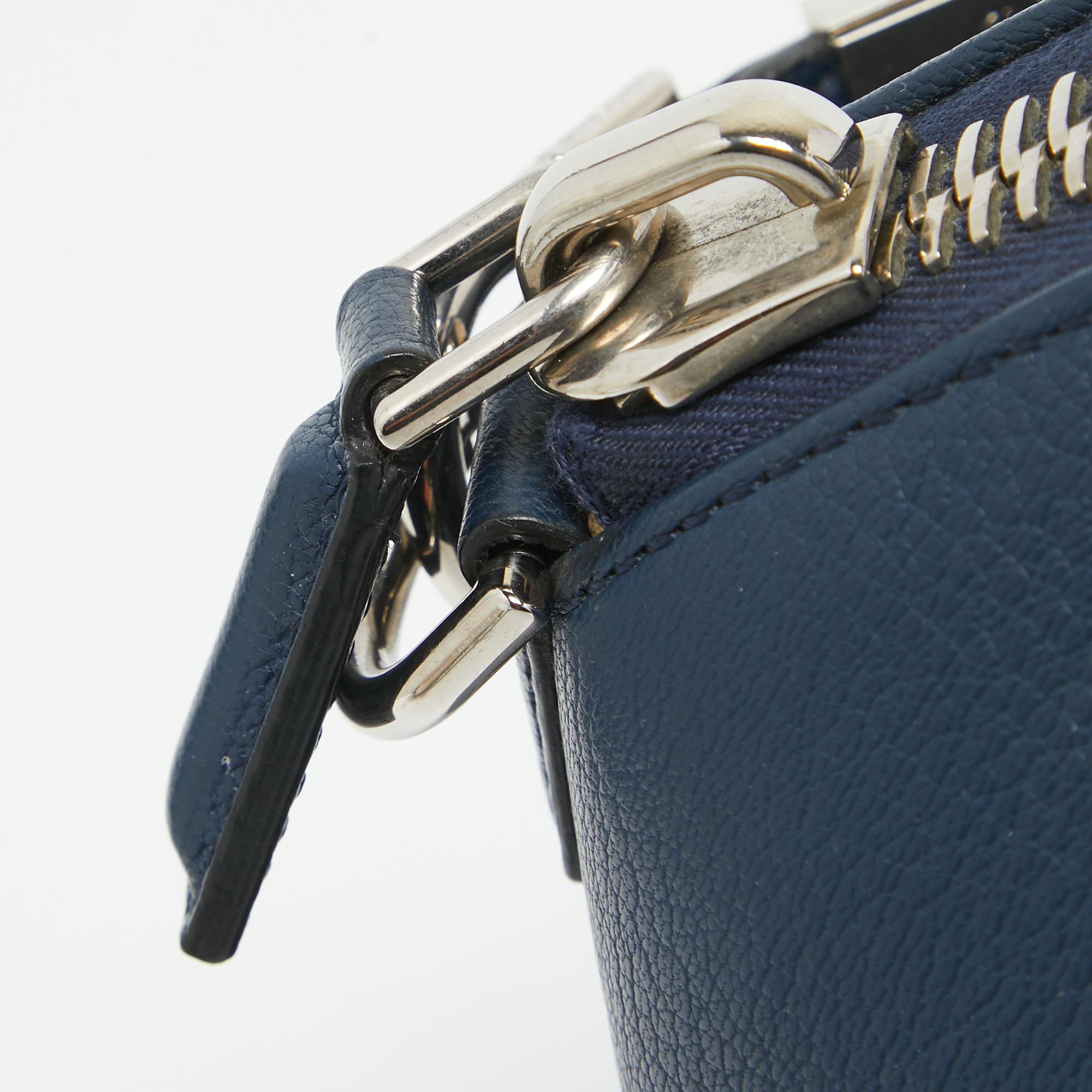 Givenchy Blue Leather Small Antigona Satchel For Sale 4
