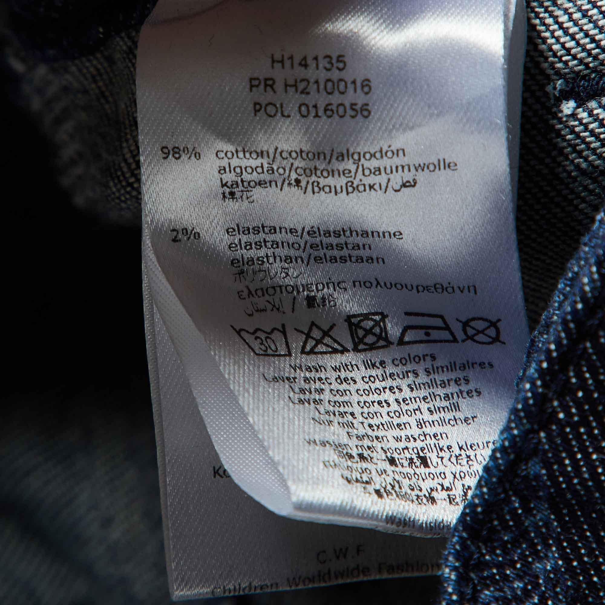 Givenchy Blue Logo Pattern Denim Jeans 6 Yrs For Sale 1