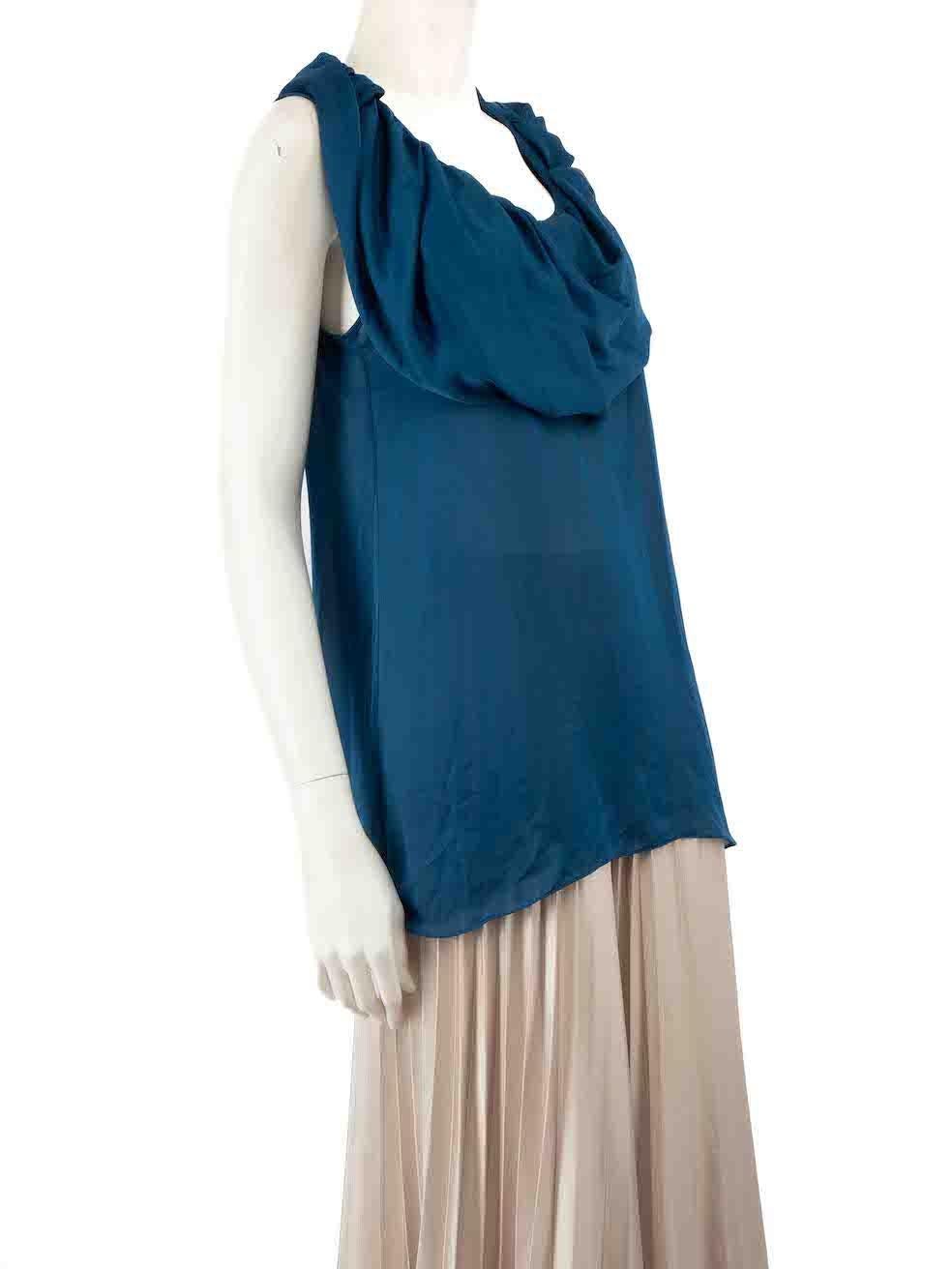 CONDITION is Very good. Minimal wear to top is evident. Minimal wear to the ruffled neckline with plucks to the weave on this used Givenchy designer resale item.
 
 
 
 Details
 
 
 Blue
 
 Polyester
 
 Top
 
 Sleeveless
 
 Balloon detail on the