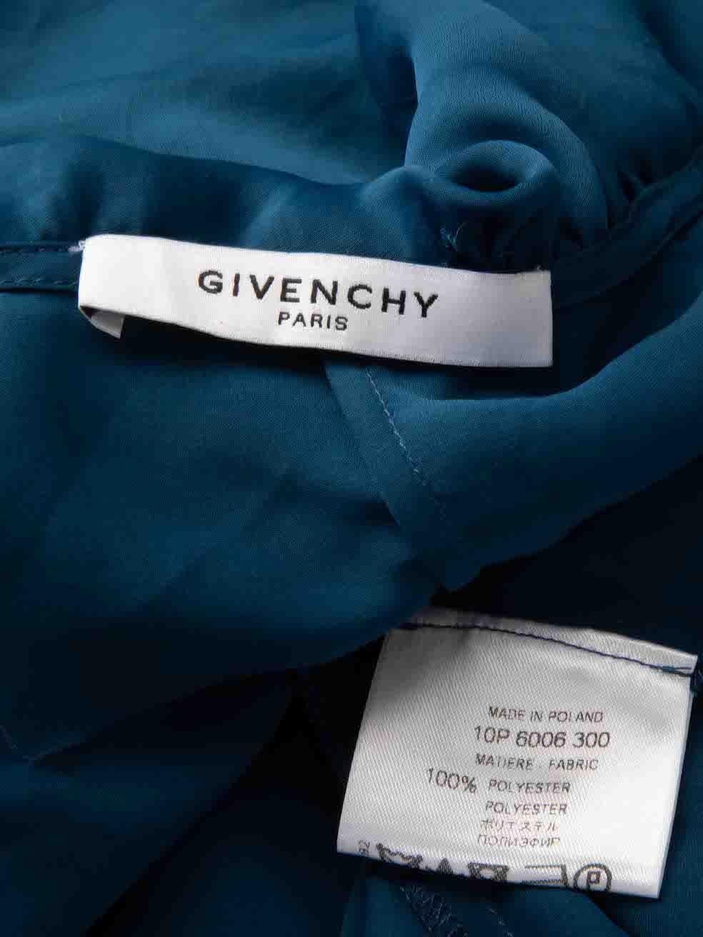 Givenchy Blue Ruffle Sleeveless Top Size XL For Sale 1