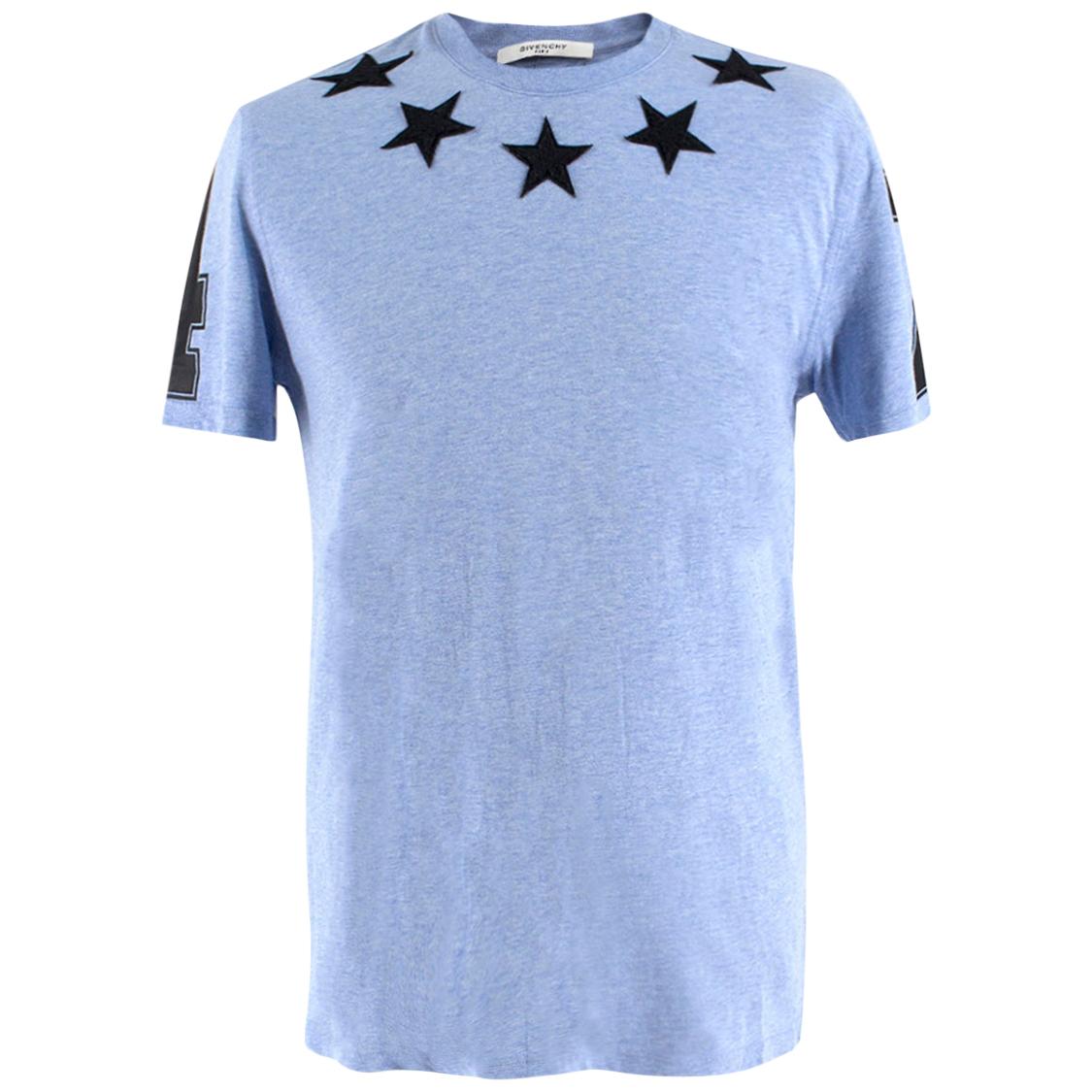 Givenchy Blue Stars #74 Jersey T-shirt S