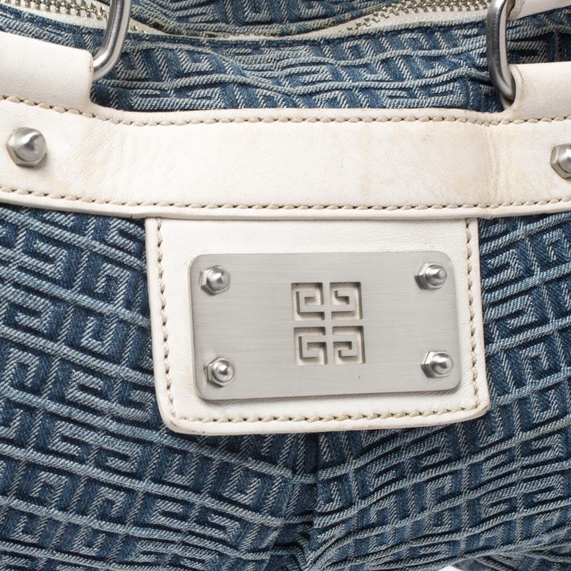 Givenchy Blue/White Denim and Leather Crossbody Bag 1