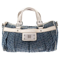 Givenchy Blue/White Denim and Leather Crossbody Bag