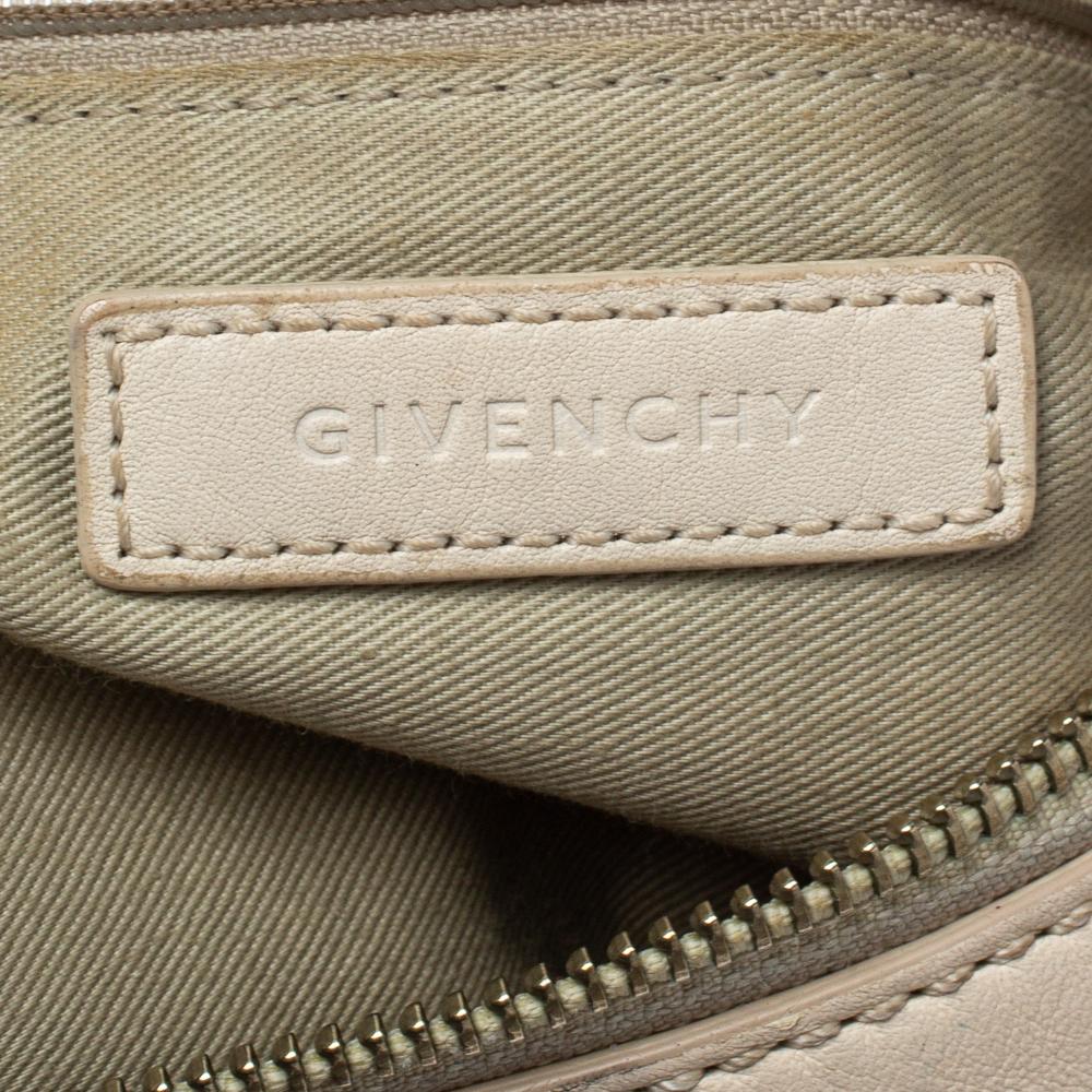 Borsa a tracolla in pelle e denim di Givenchy blu/bianco Monogram 4
