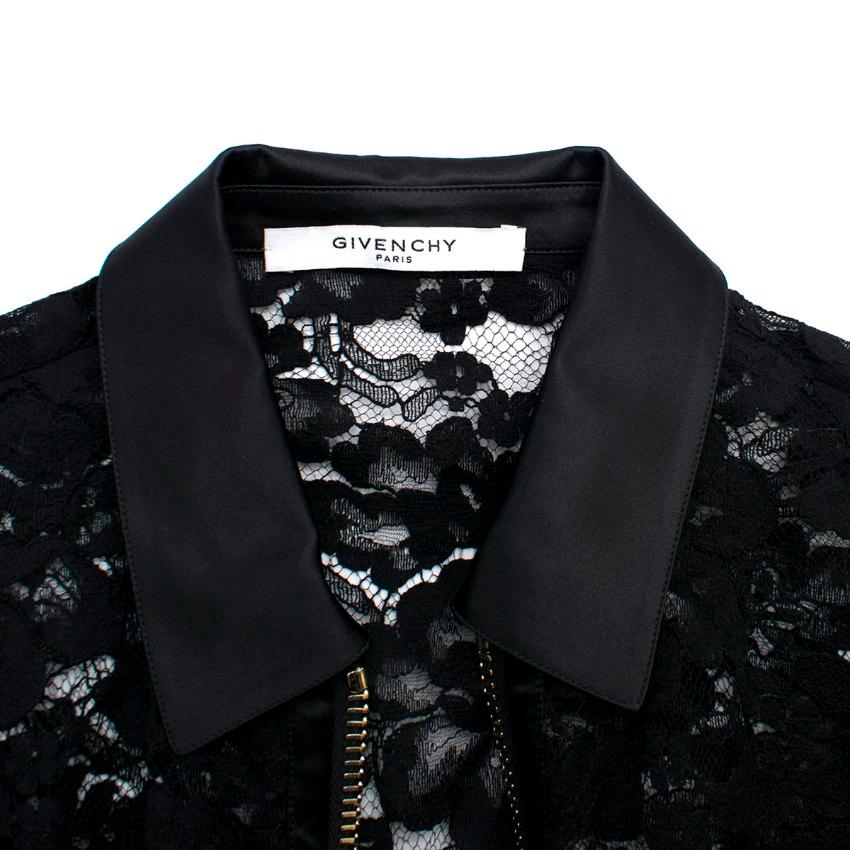 Givenchy Bomber jacket with silk-satin panels US 0-2 In Excellent Condition In London, GB