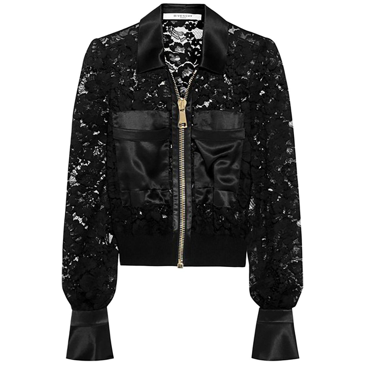Givenchy Bomber jacket with silk-satin panels US 0-2