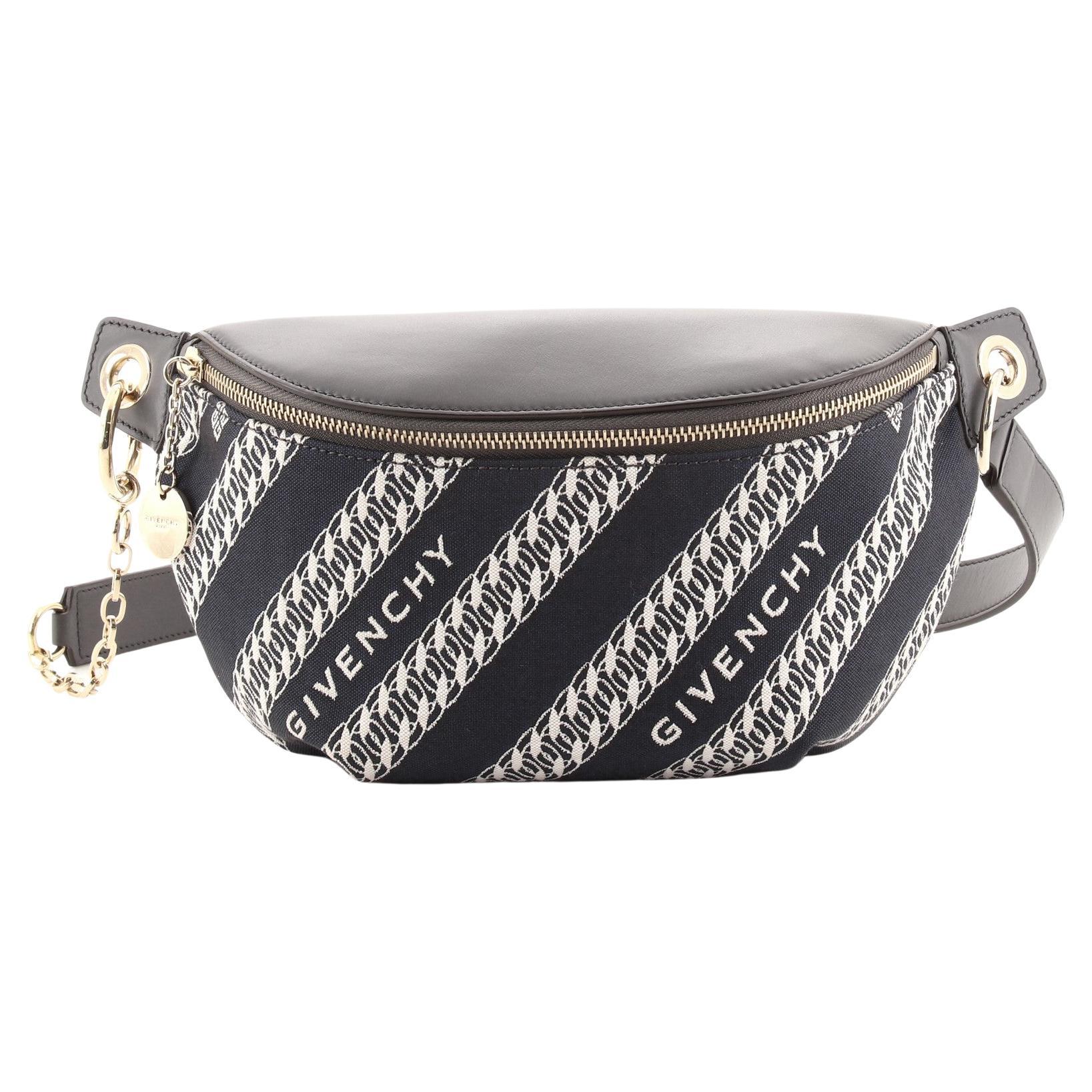 Givenchy Bond Belt Bag Logo Jacquard Canvas
