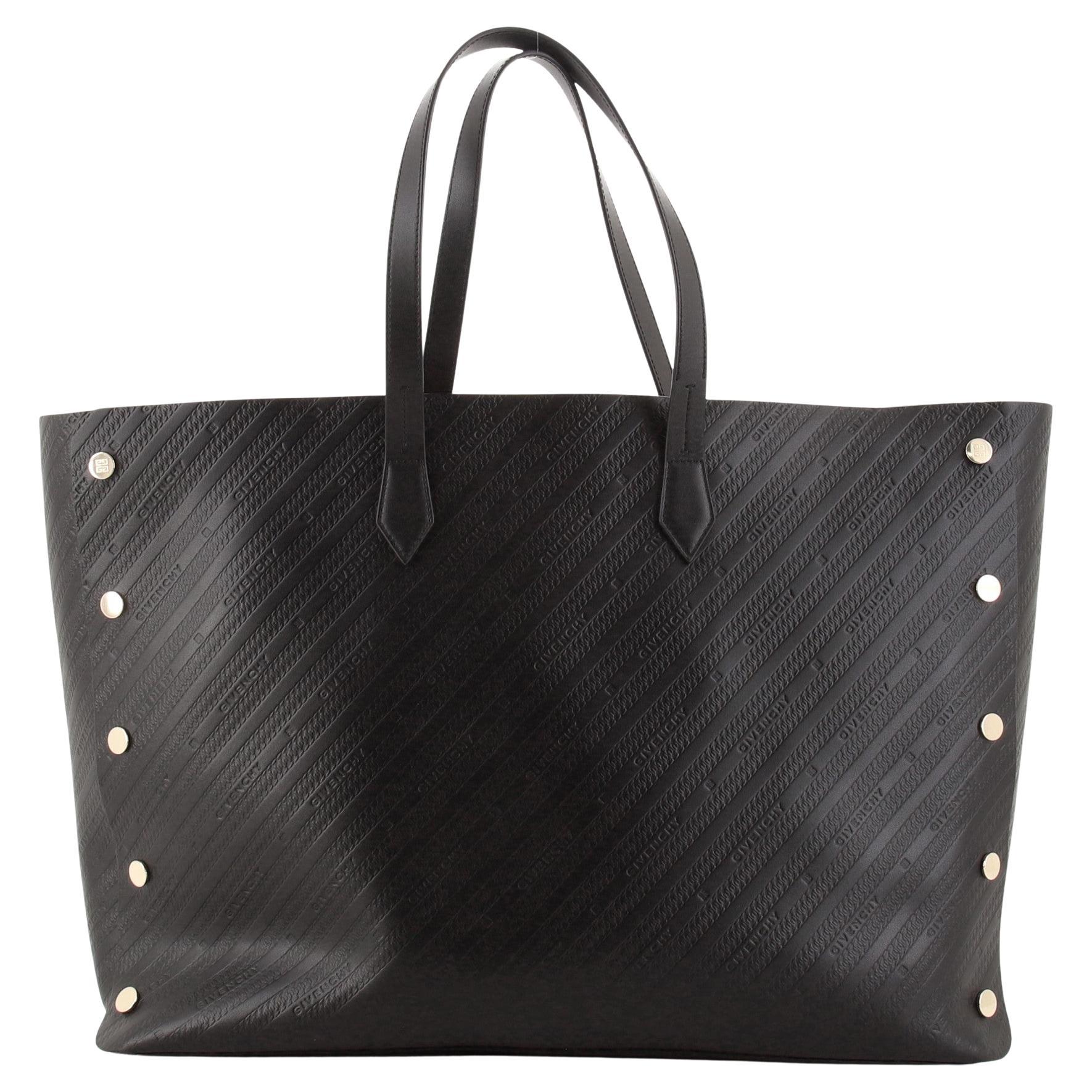 Givenchy Bond Shopper Tote Studded Embossed Leather Large