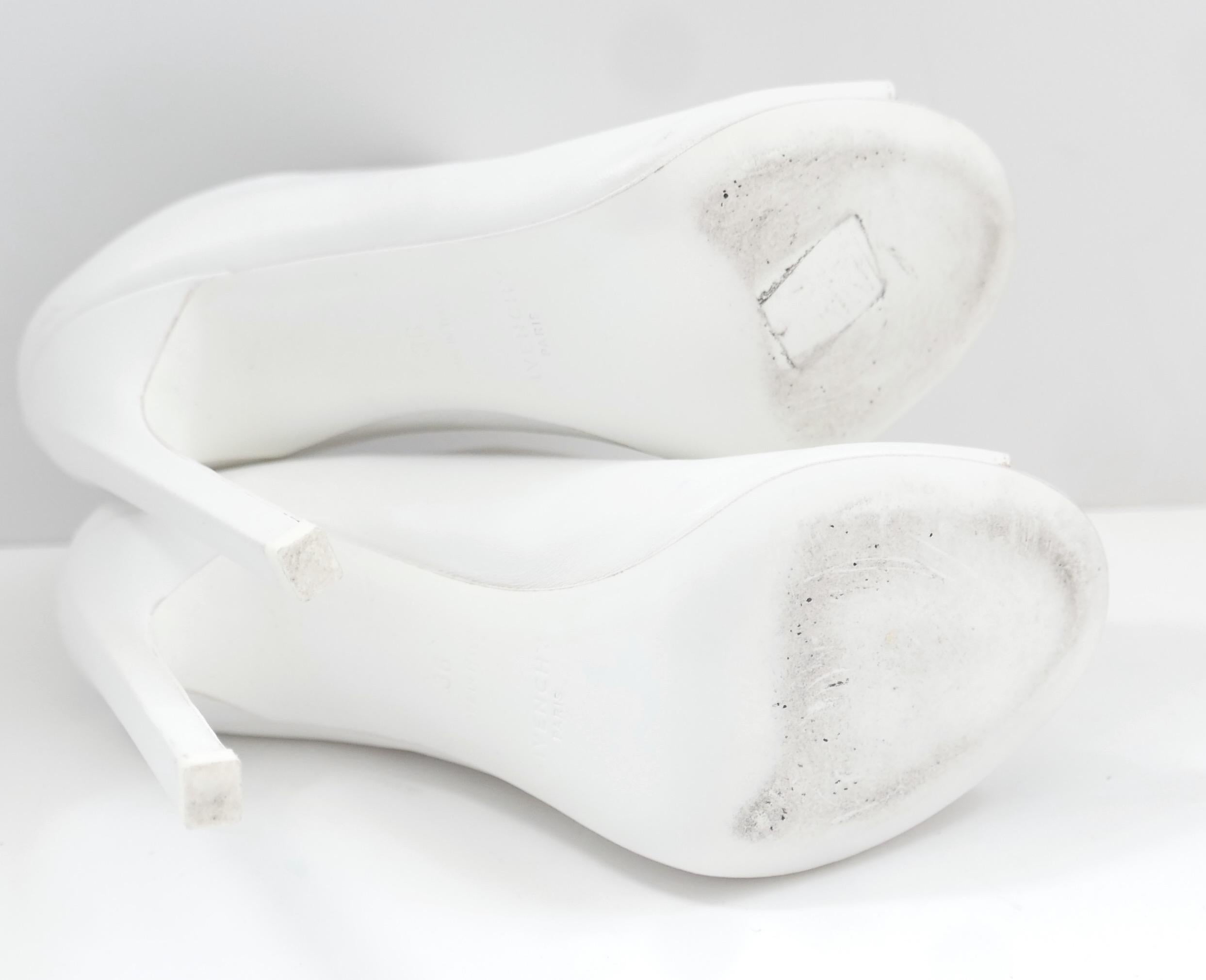 Givenchy Bone White Heeled Mule Sandals  For Sale 1