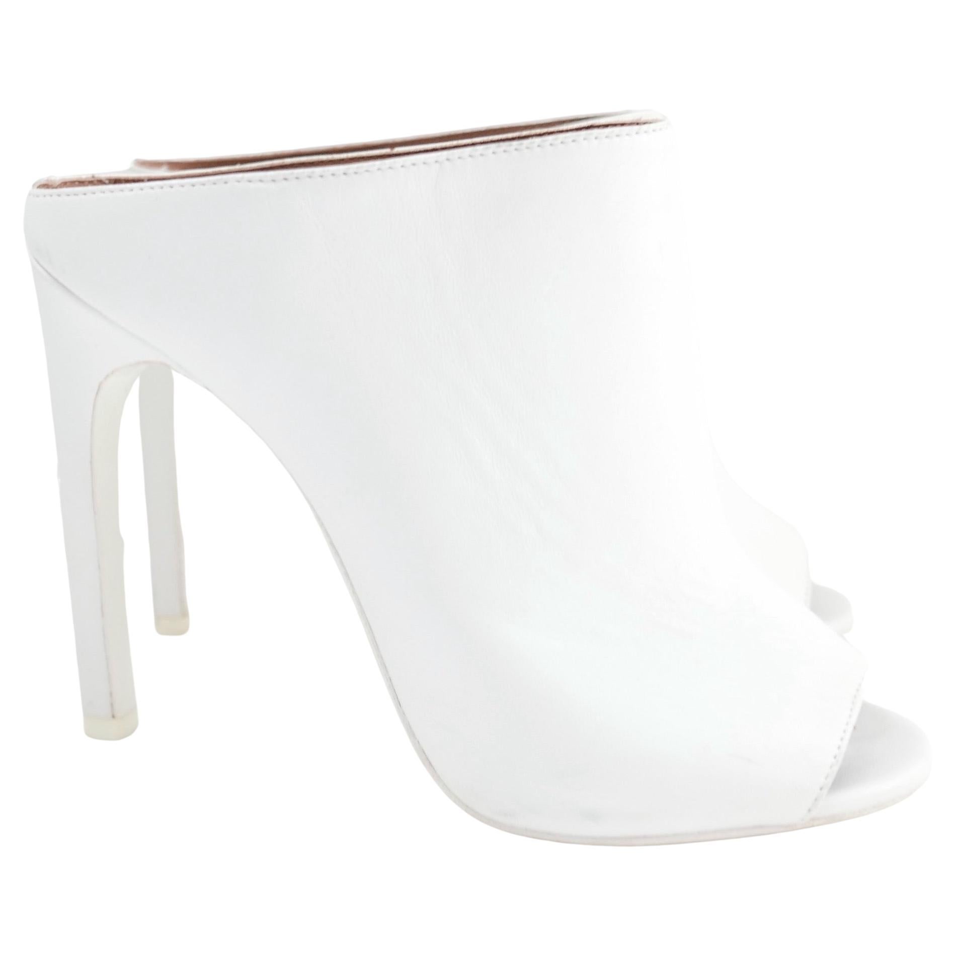 Givenchy Bone White Heeled Mule Sandals  For Sale