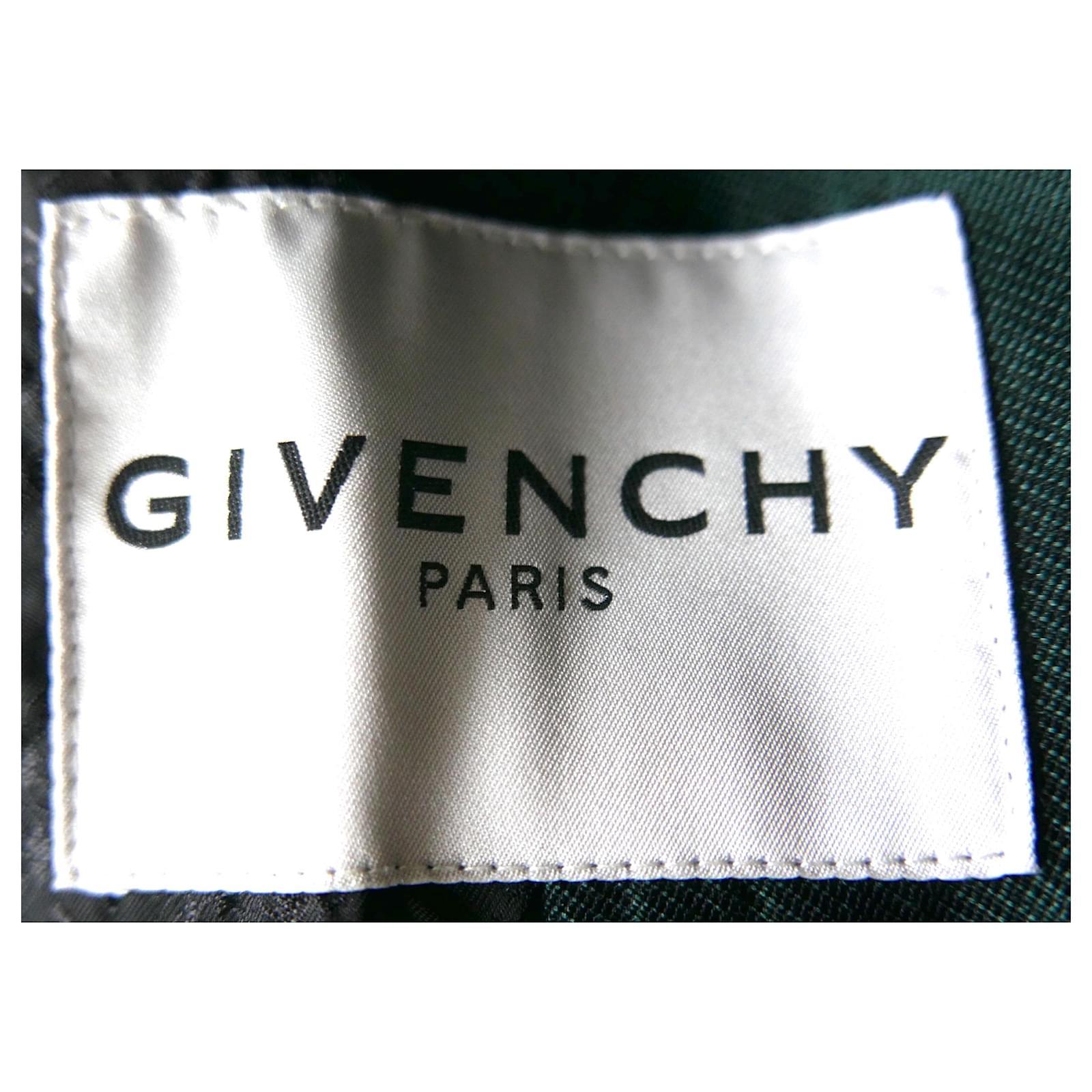 Givenchy SS20 Bottle Green Wool & Silk Hourglass Blazer Jacket  For Sale 6